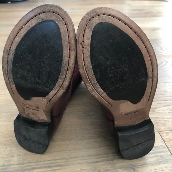 Pierre Hardy Mid Calf Harness Leather Boots w Buckle Detail Burgundy Sz 9 - Picture 7 of 14